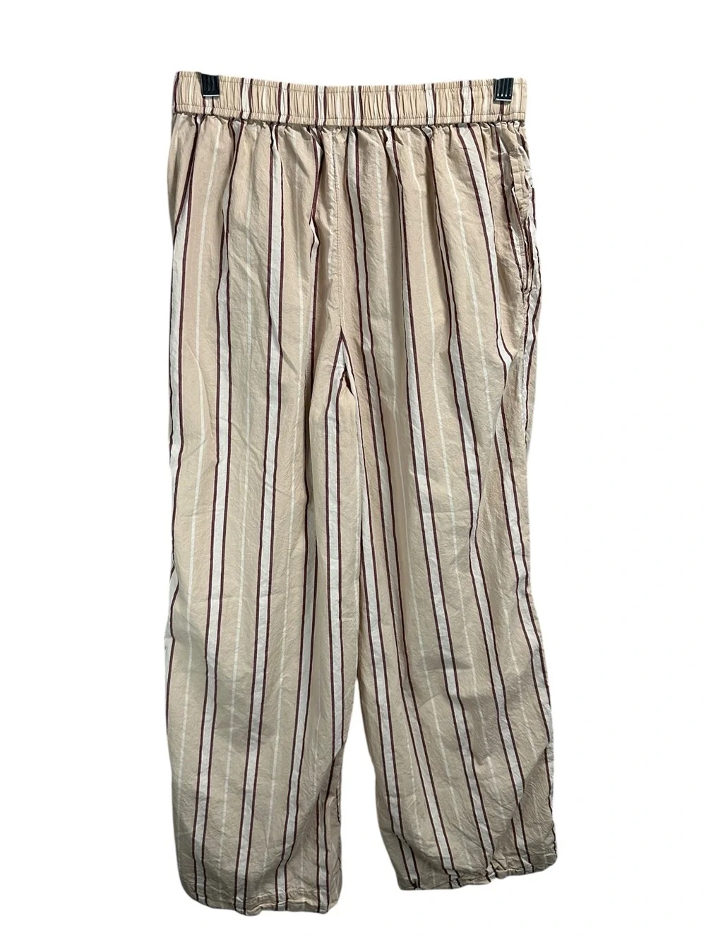 Anthropologie The Wren Stripe Boxer Pants in Neutral Motif